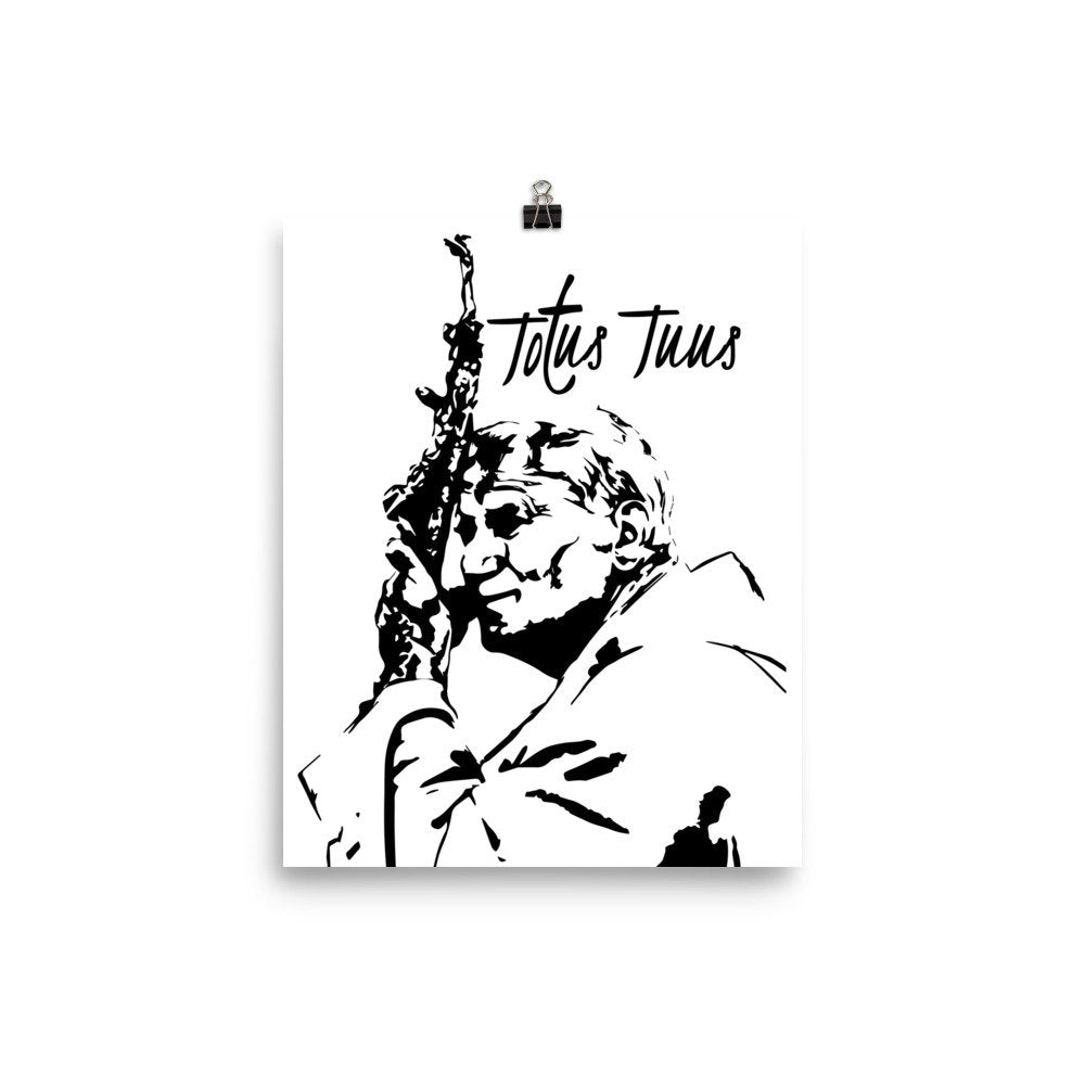 Totus Tuus Saint Pope John Paul II Motto Poster Print