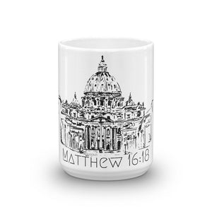 Matthew 16:18 Saint Peter's Basilica Ceramic Mug