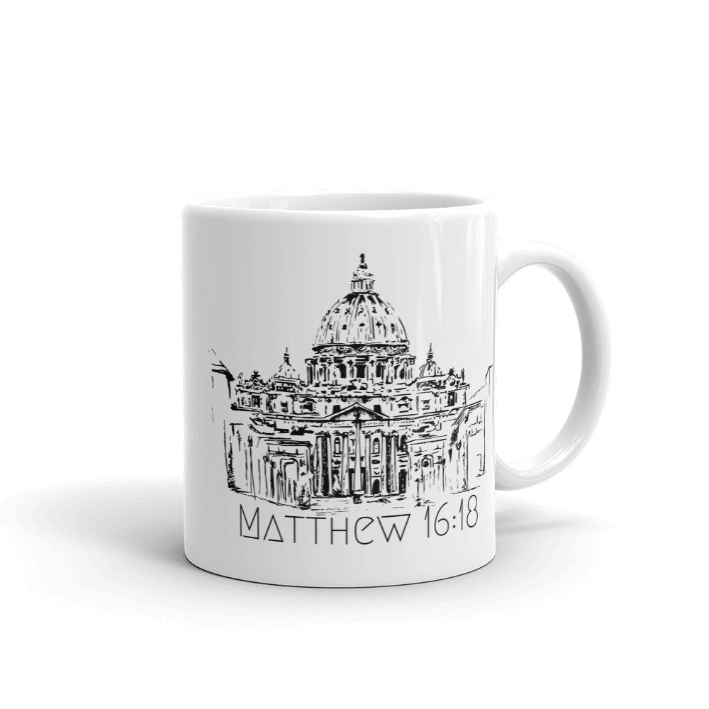 Matthew 16:18 Saint Peter's Basilica Ceramic Mug