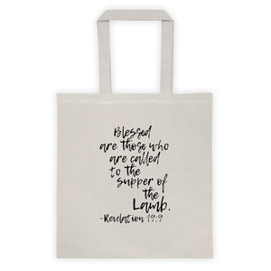 Revelation 19:9 Supper of the Lamb Tote Bag