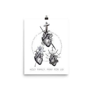 Hearts of the Holy Family Pray for Us Enhanced Matte Paper Poster (in)