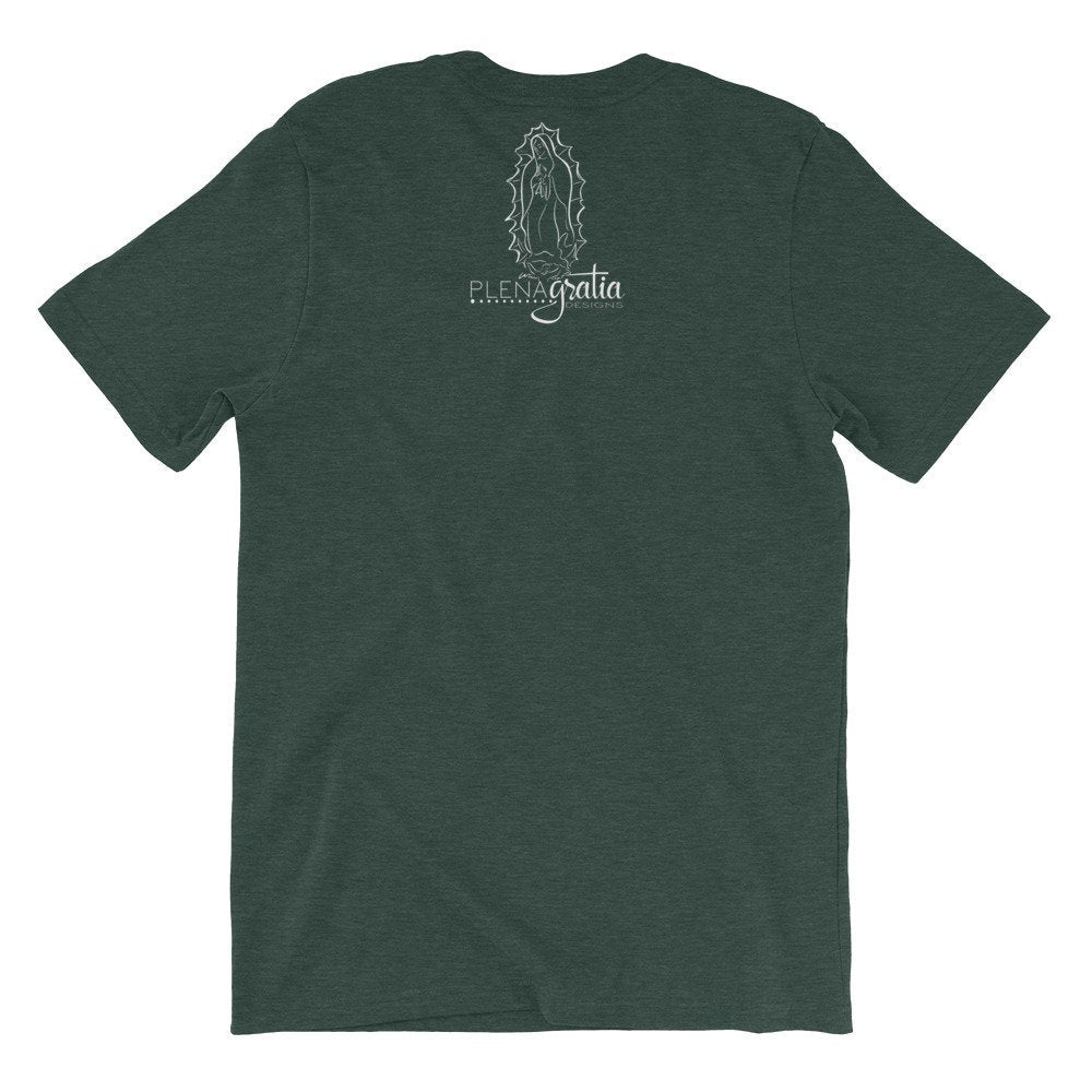 Distressed Our Lady of Guadalupe | Light Print on Dark Shirt | Catholic Shirt