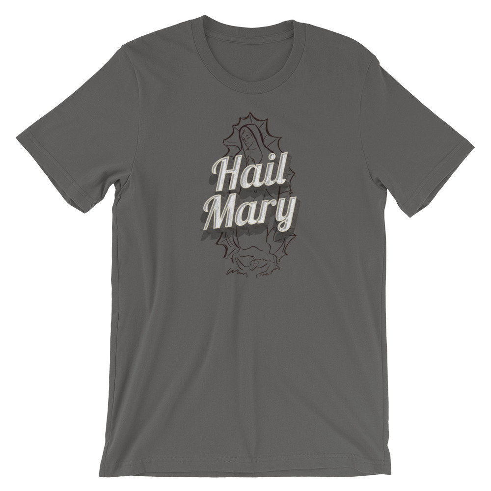 Hail Mary Vintage Line Art Catholic Tee