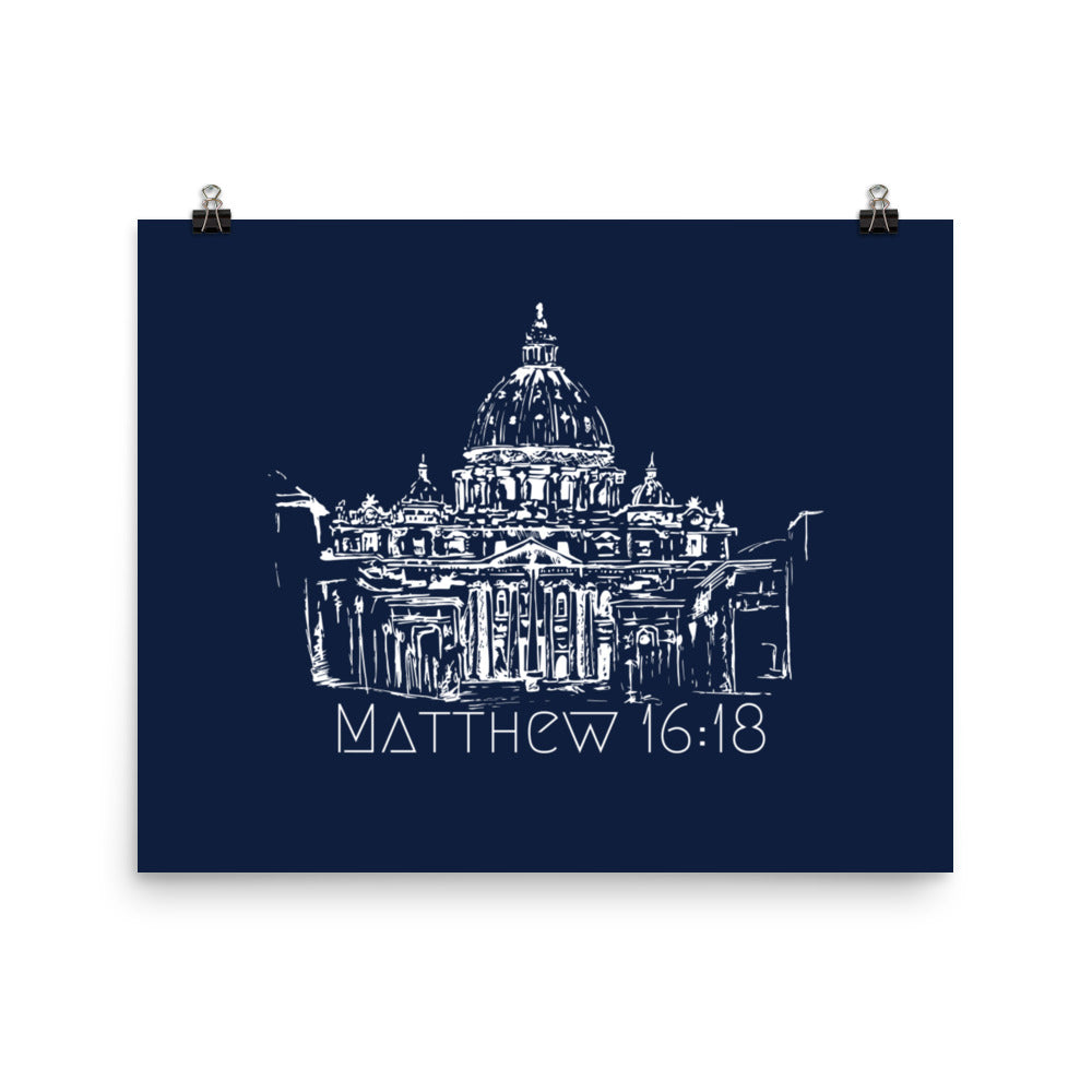 Saint Peter's Basilica, Matthew 16:18 Navy