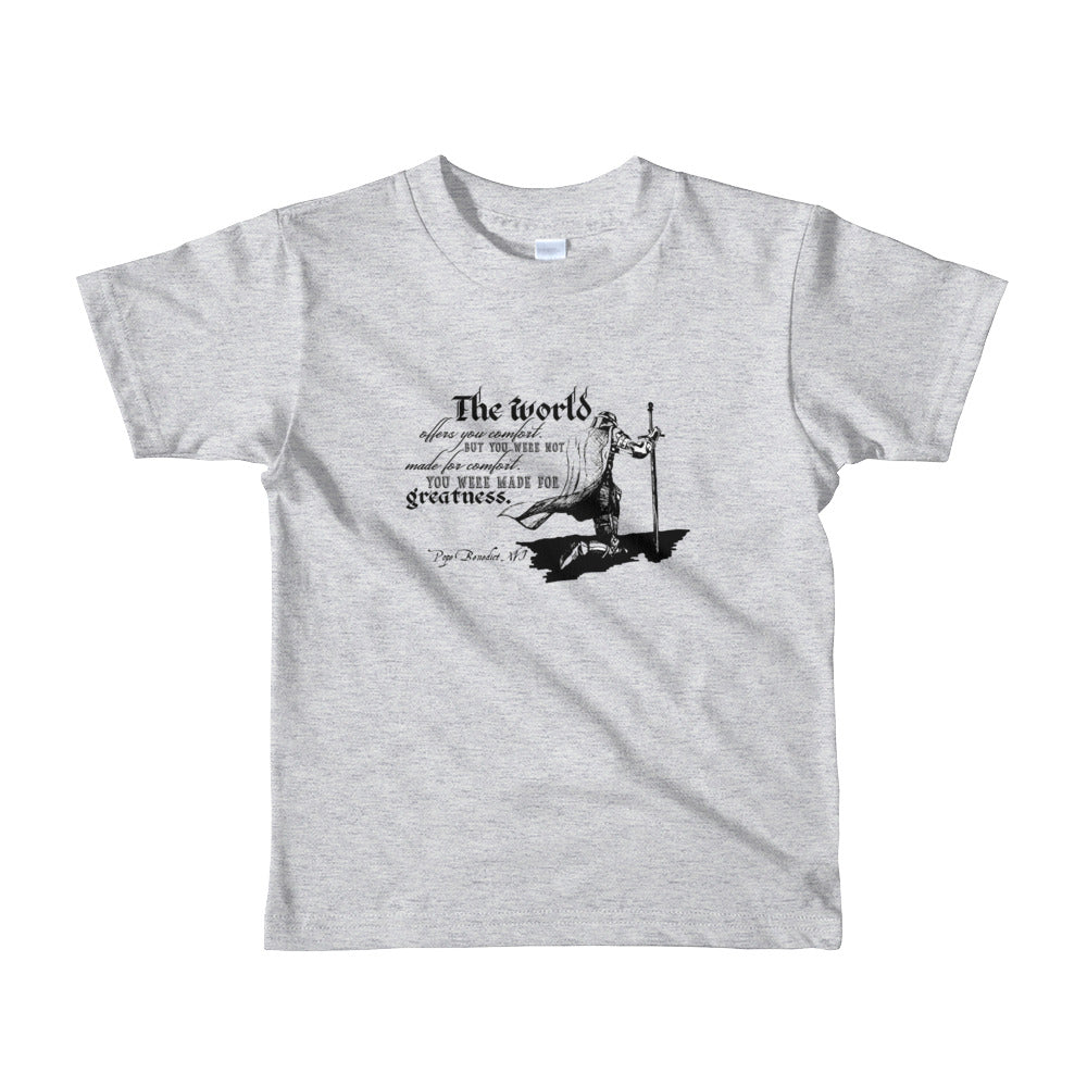 Made for Greatness Children's (Kneeling Knight) Shirt | Short sleeve kids t-shirt
